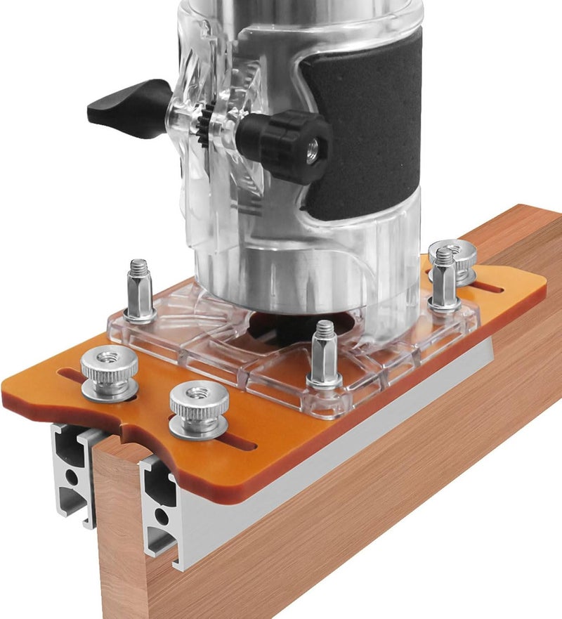 Jeanoko 2 in 1 Wood Router Base with 0-5cm Board Thickness for 65mm Trimming Machine, Palm Router Base Slotting Bracket for Chamfering Grooving Surface Finishing - Image 2
